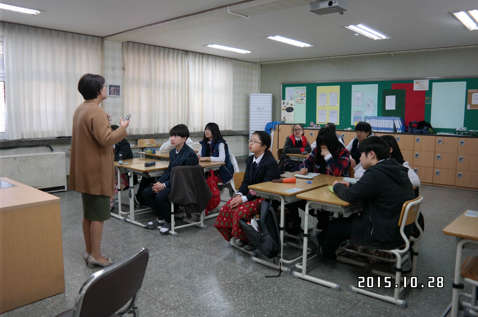 2015년 마지막 민주주의 선거교실 "춘천시 창촌중학교" 학생들과 함께