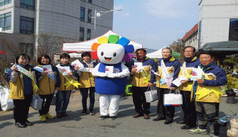 횡성읍 5일장 투표참여 홍보 캠페인